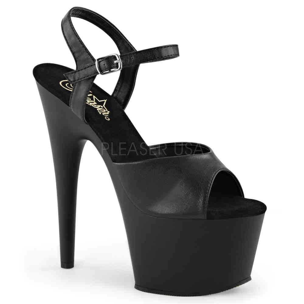 Pleaser - ADORE709 Sandale à bride à la cheville, Pole dance chaussures - Chaussures de pole dance - Noir Product image
